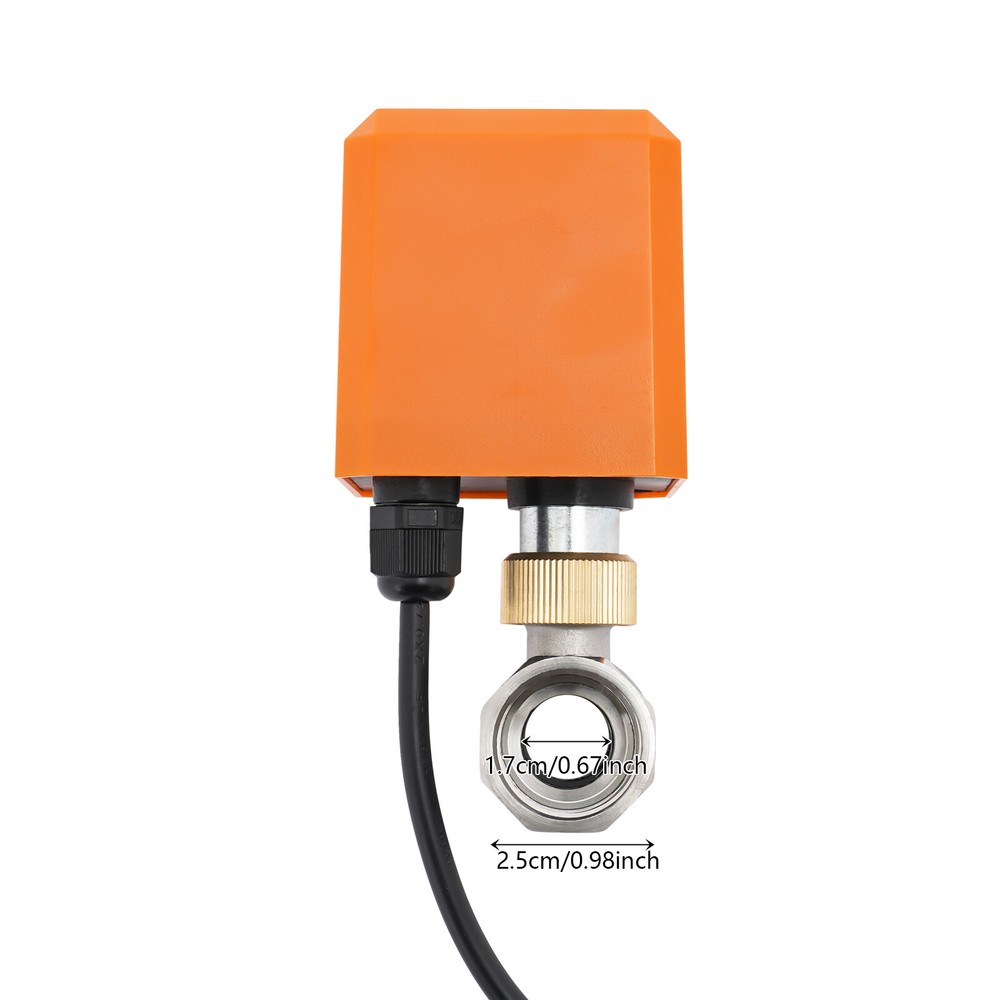 3/4'' Motorized Ball Valve, Normally Opened, Two-Way, 2-Wire Actuator, Stainless