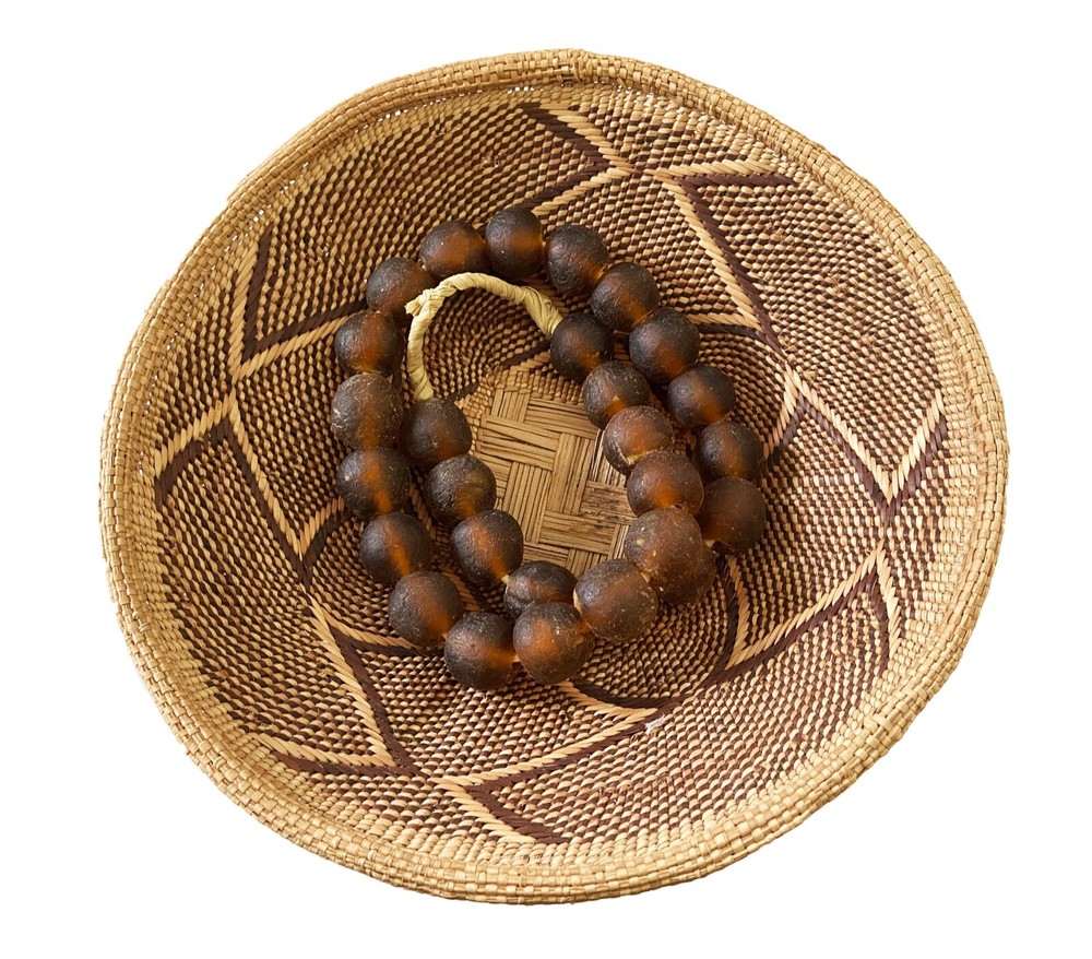 African Jumbo Glass Trading Beads String