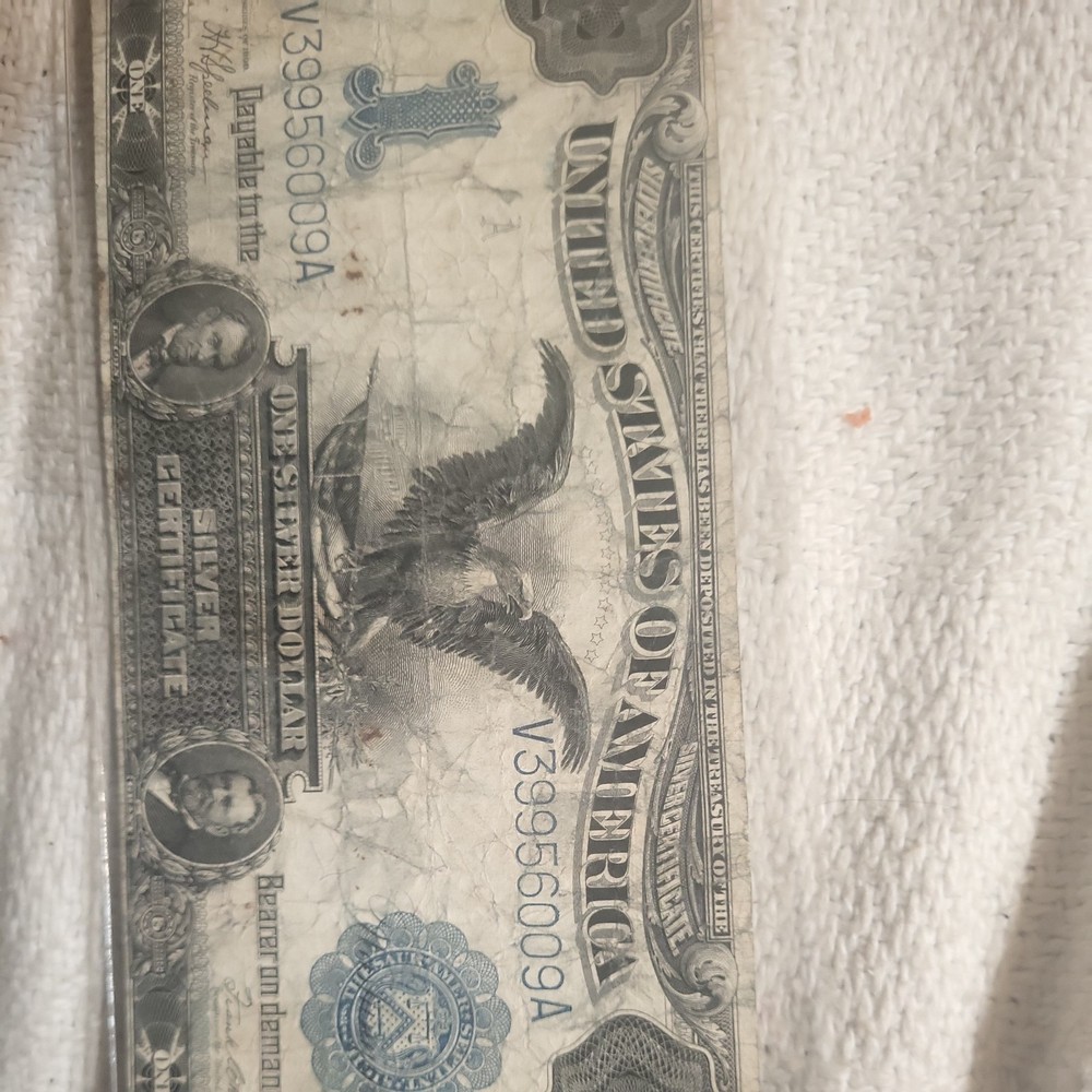1899 $1 Dollar Silver Certificate Black Eagle Large