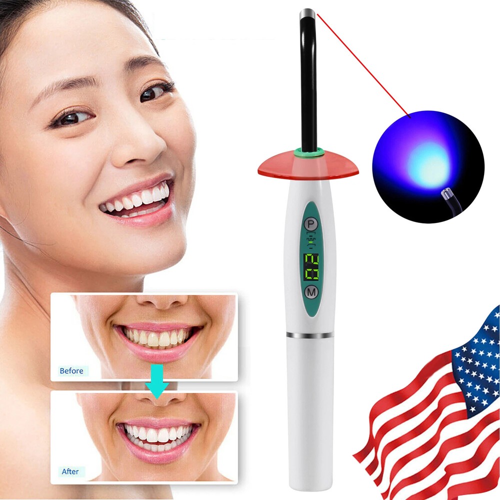 Dental Wireless LED Curing Light Cure Lamp Curing Machine Rechargeable 1500MW