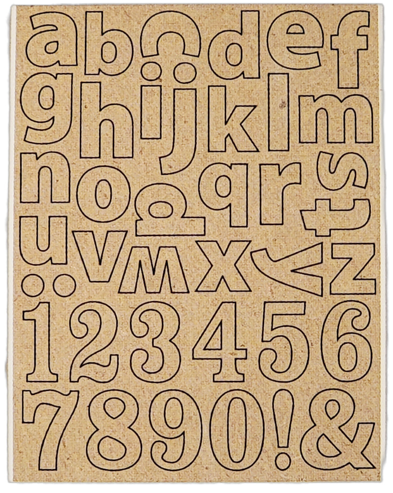 SEALED 10 Sheet Basic Chipboard Punchout Cutout Alphabet Numbers Nature Hangtags