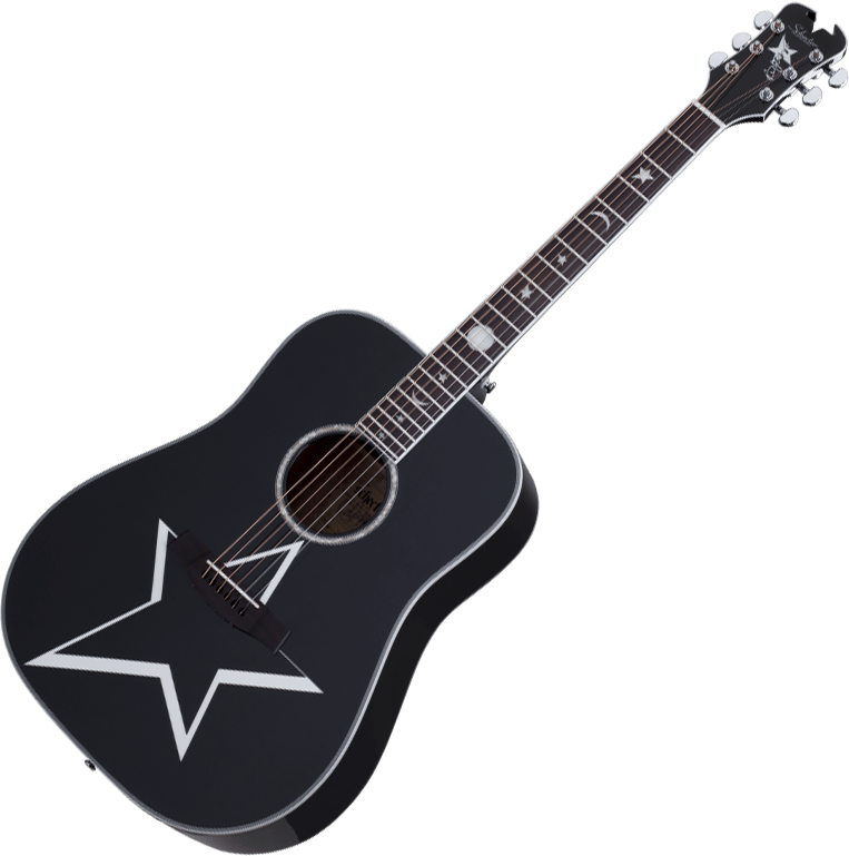 Schecter Robert Smith RS-1000 Busker Acoustic Guitar Gloss Black