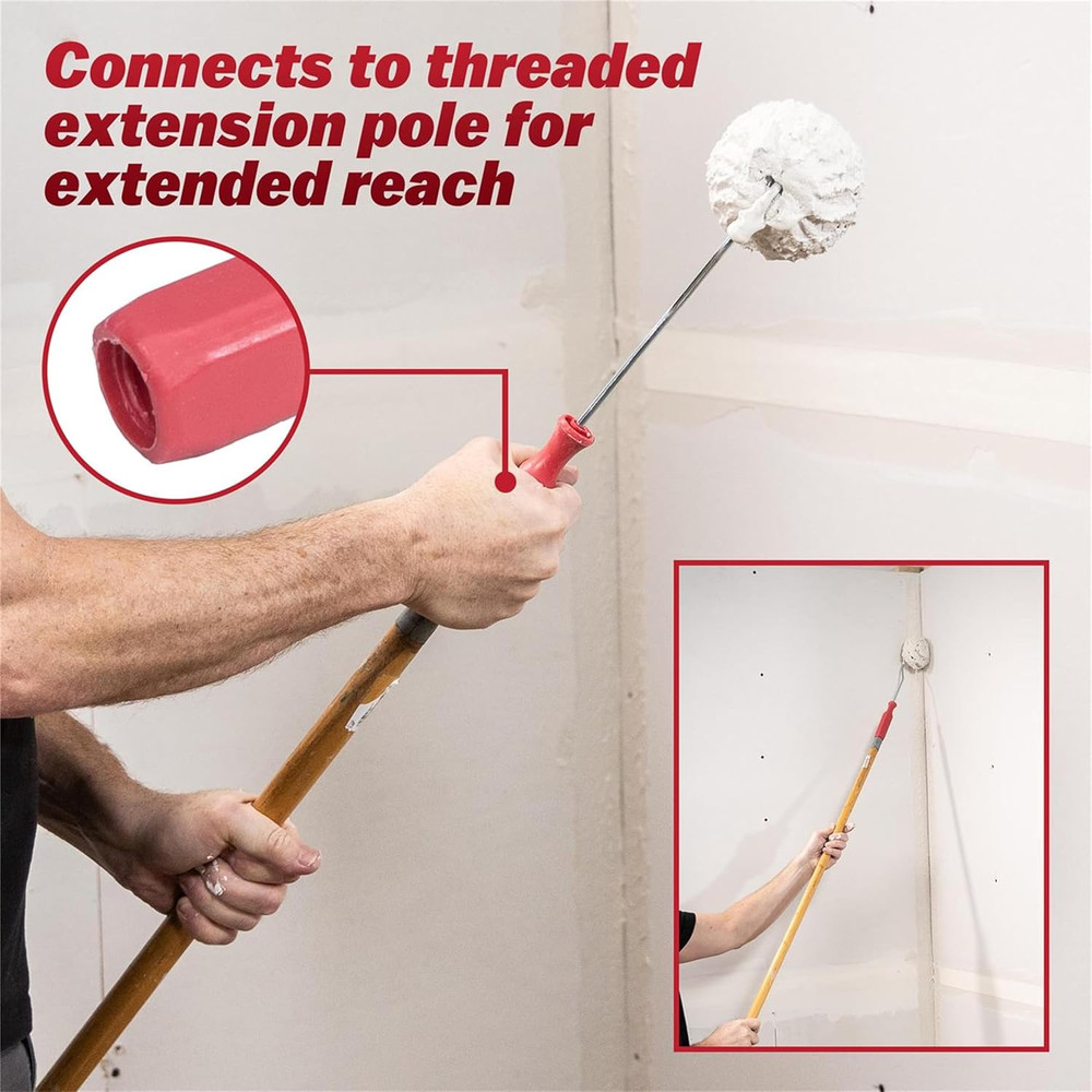3" Corner Roller with 12" Handle for Drywall Mud & Joint Compound CR3