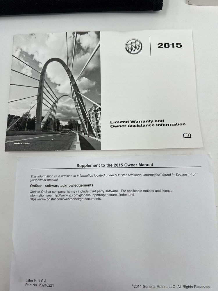 2015 Buick LaCrosse Owners Manual OEM Complete Set