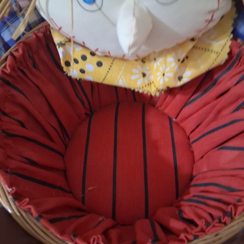 Fall Autumn Scarecrow Wicker Basket