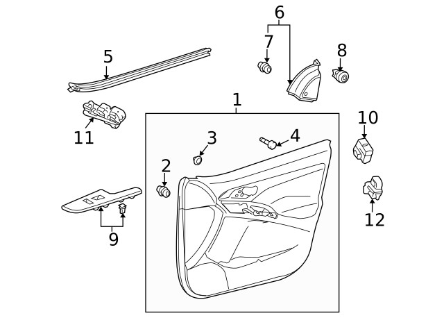 Genuine GM Door Trim Panel Retainer 19184815
