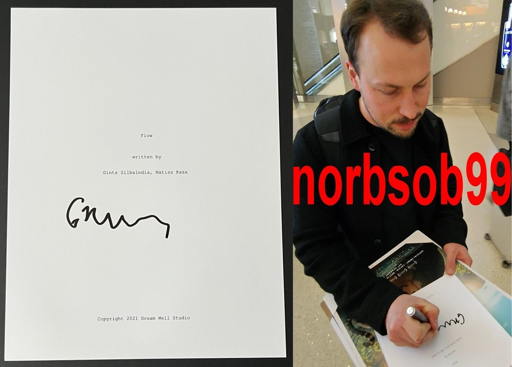 GINTS ZILBALODIS SIGNED AUTOGRAPH FLOW SCRIPT w/EXACT VIDEO PROOF & BECKETT COA