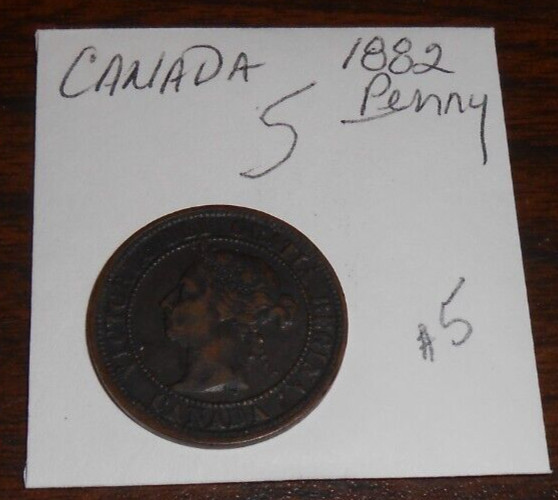 1882 H CANADA LARGE ONE CENT VICTORIA COIN