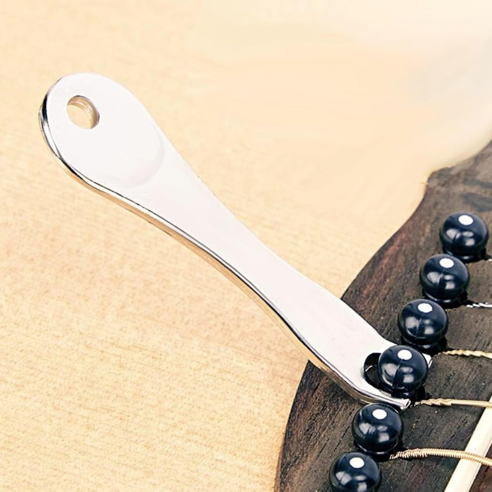 Guitar Bridge Pegs Replacement Set: 6 Black & 6 Ivory with Pin Puller Included