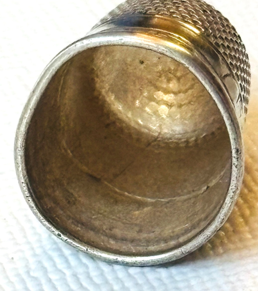 Antique Sterling Silver Thimble Size 4