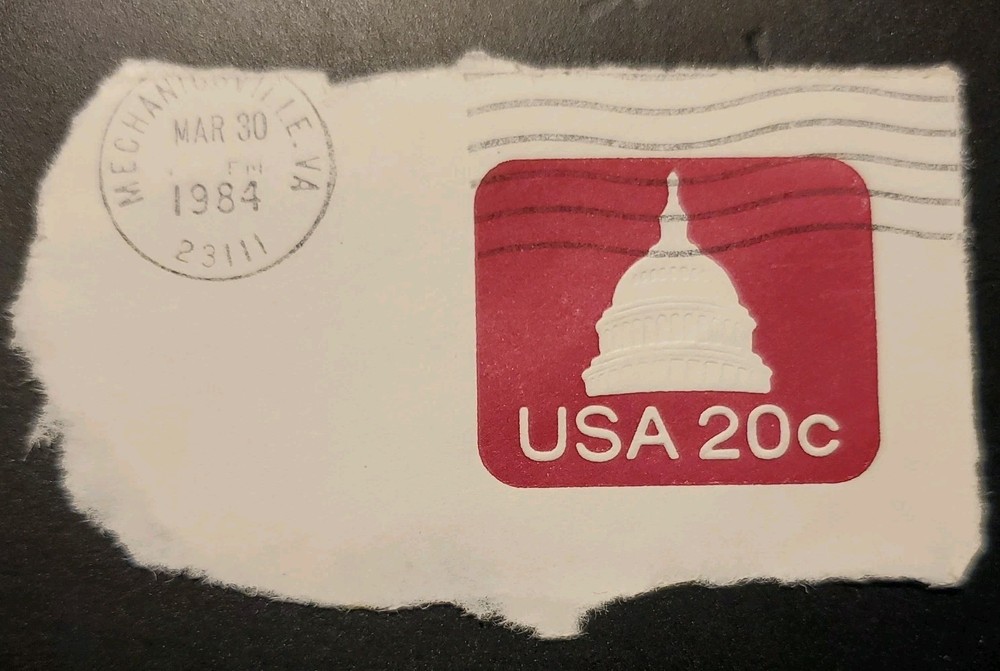 US 1981 #U601 Magenta Capitol Dome 20c Cut Square Used