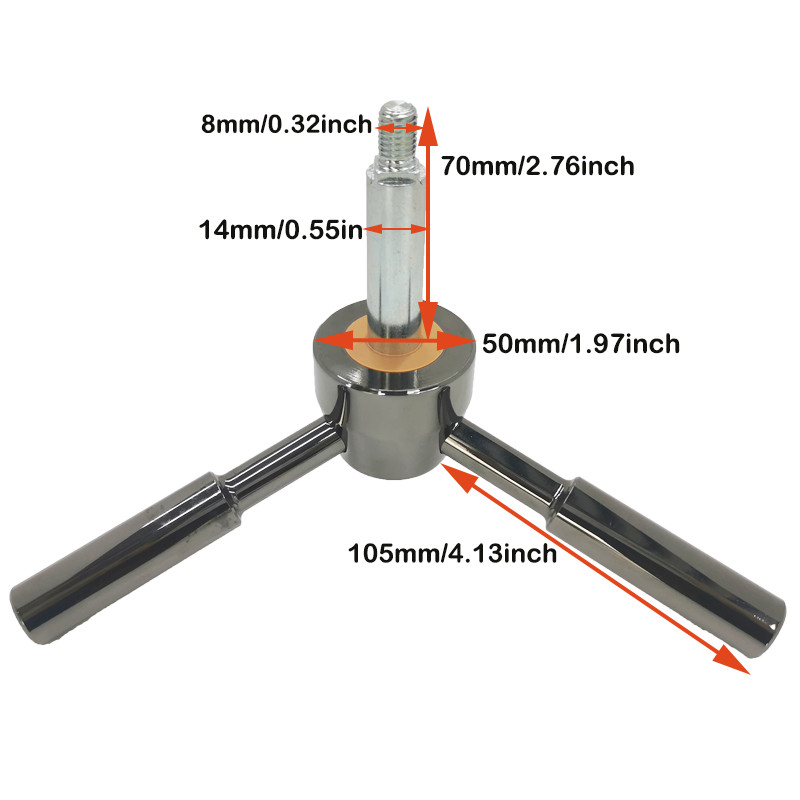 Premium 3 Spoke Handle Gun Safe Handle Replacement- For Safe / Vault Handle