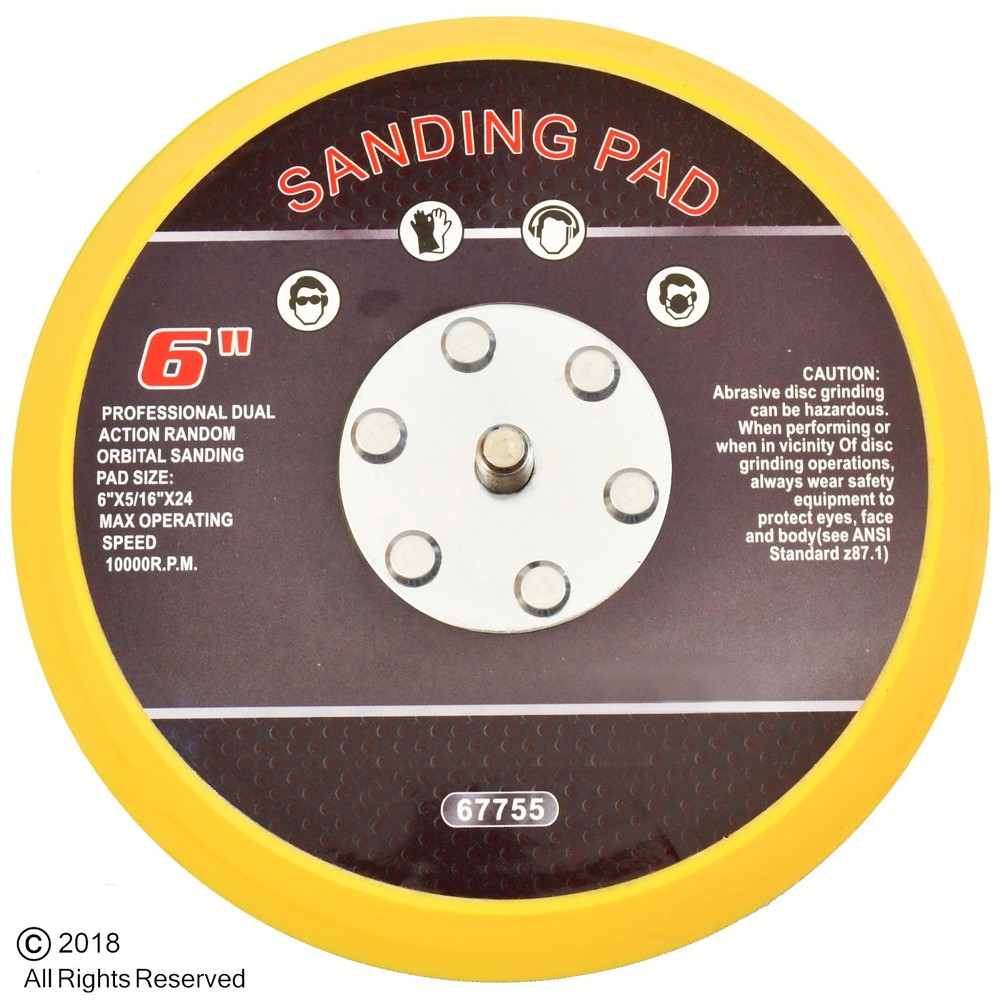 6" PSA Face Sanding Pad Air Pneumatic Sander Grinder Tool