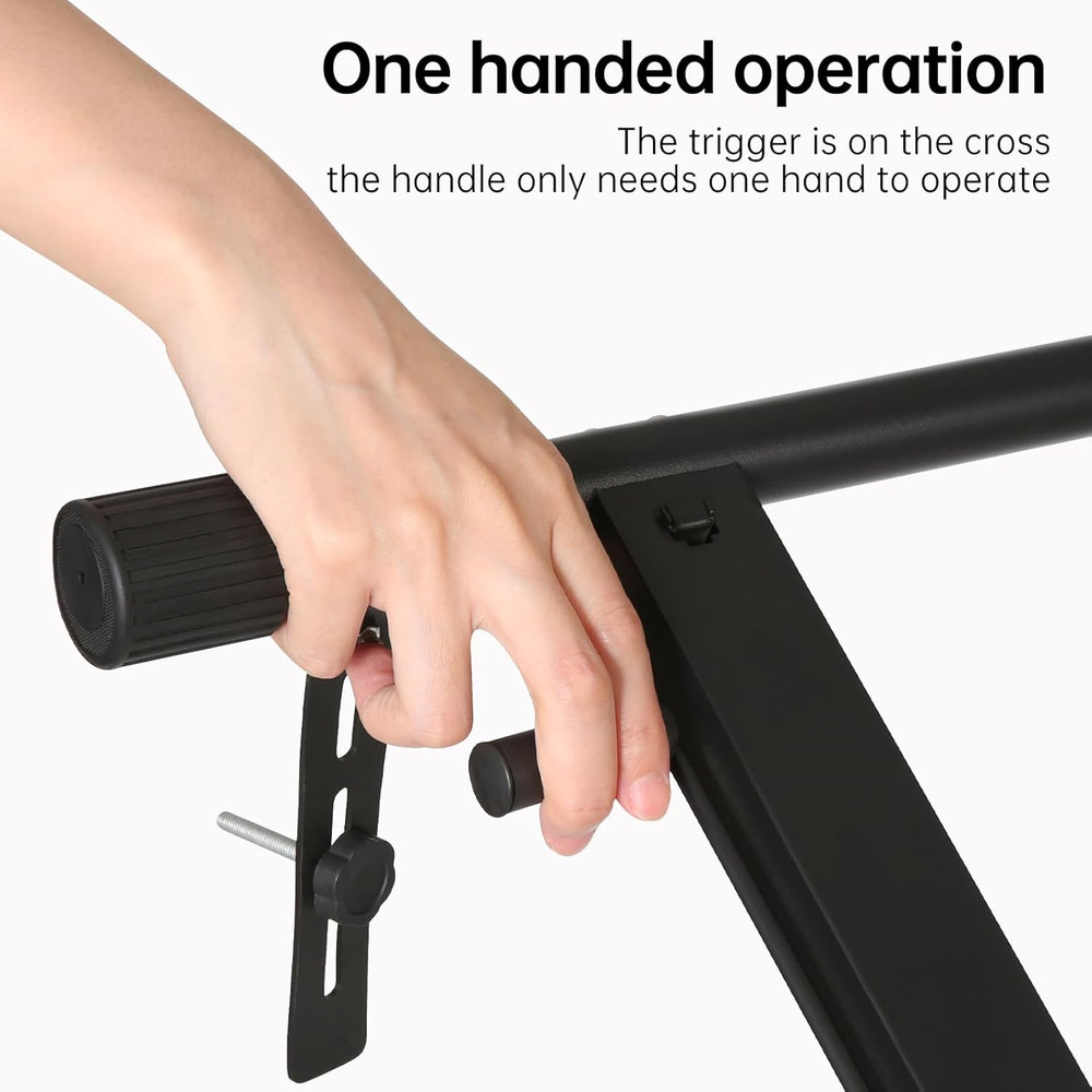 Single-X Keyboard Stand Adjustable Width & Height,Piano Stand with Locking Strap