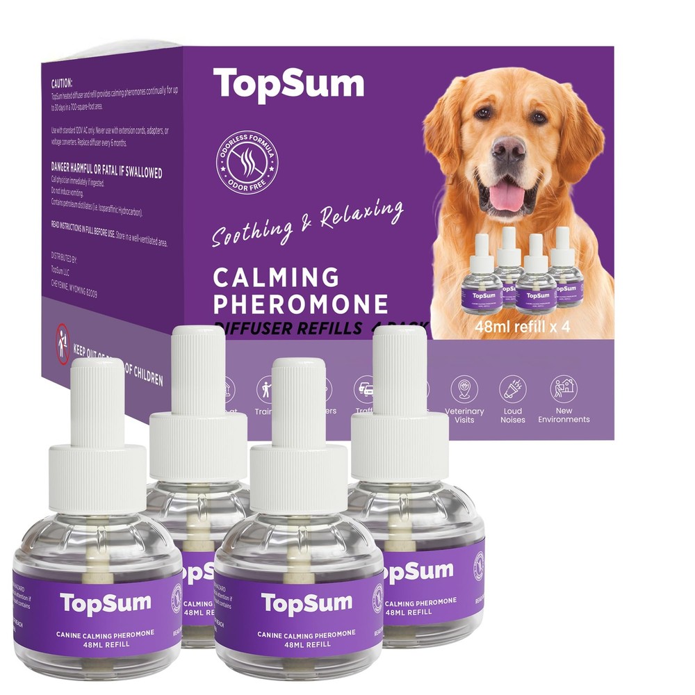 Dog Calming Diffuser Refills 4-Pack | Pheromones for Dogs - Appeasing Pheromone