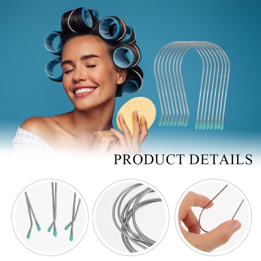 8 Pcs Hot Curler Clips Replacement Kit with Rollers Securing Pins, Fits 1.75 ...