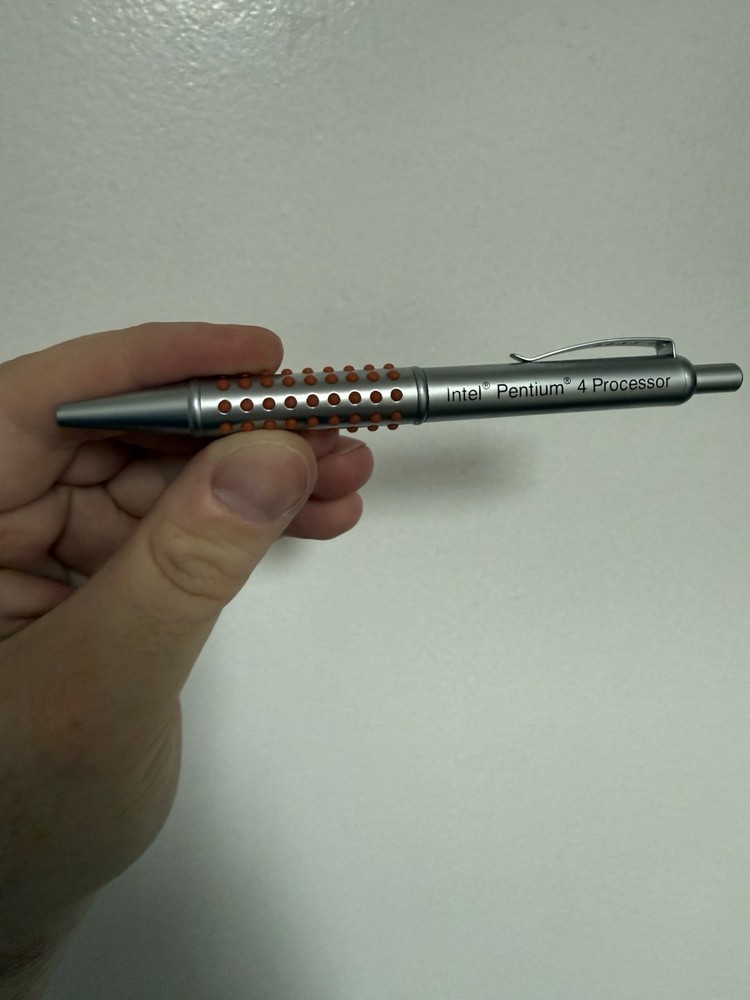 Rare Vintage Intel Pentium 4 Processor Advertising Pen Computer History Writes!