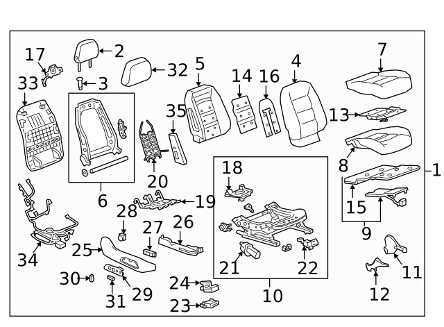 Genuine GM Front Seat Cushion Pad Support 23332205