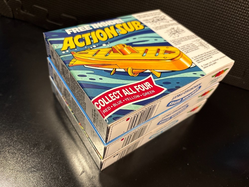 Shark Bites fruit snacks - 3 empty custom design display boxes