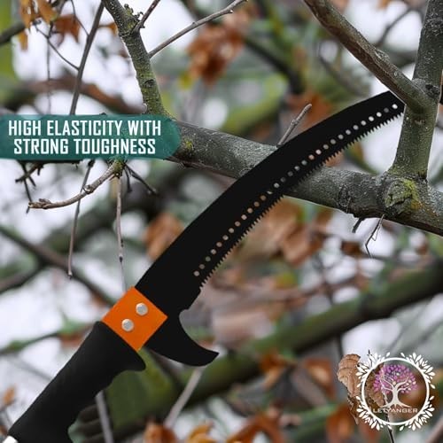 15ft Extendable Pole Saw for Tree Trimming, Sharp Steel Blade Long Handle Pruner