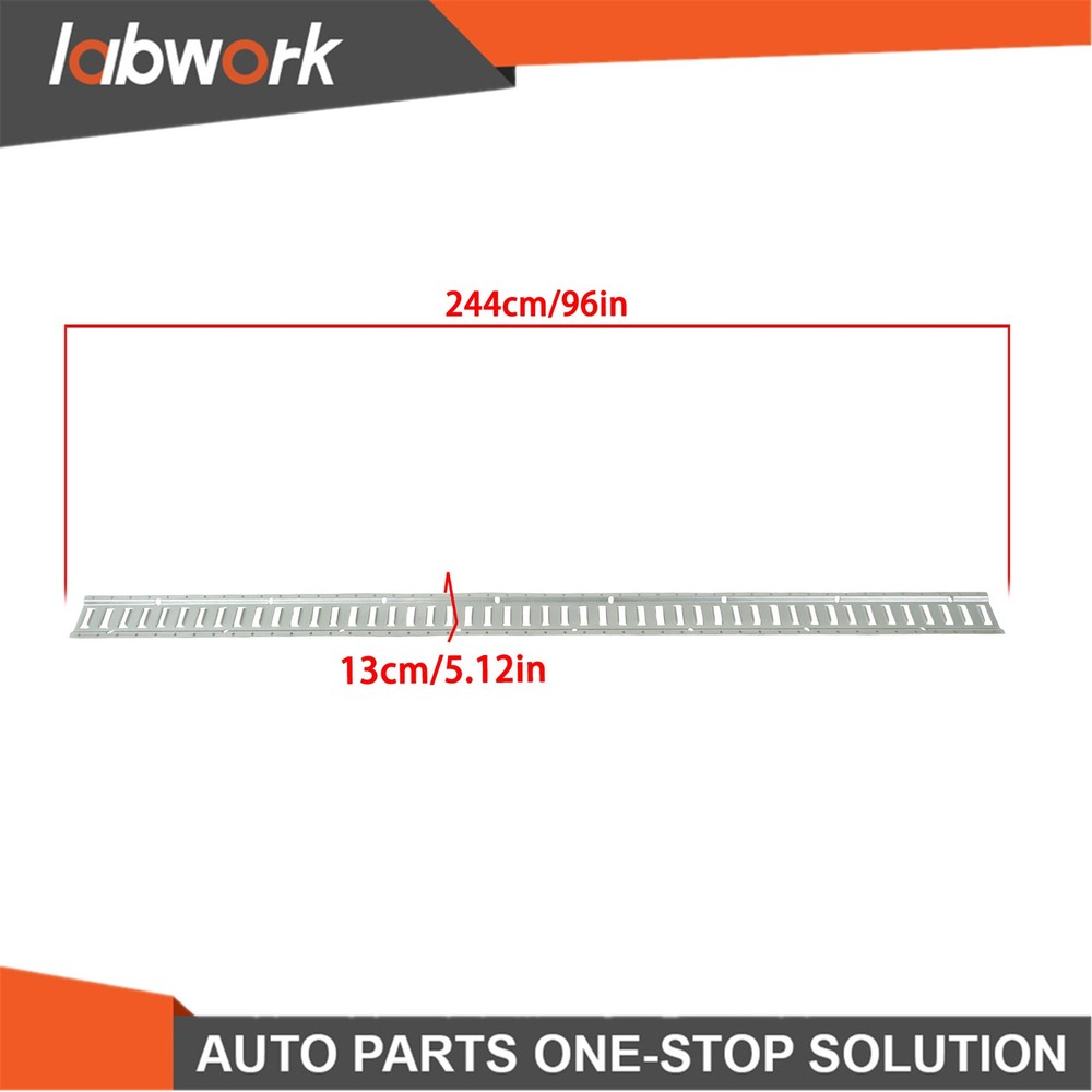 Labwork 8 Pack 8' E Track Tie Down Rail Galvanized Steel Rail Zinc-Plated