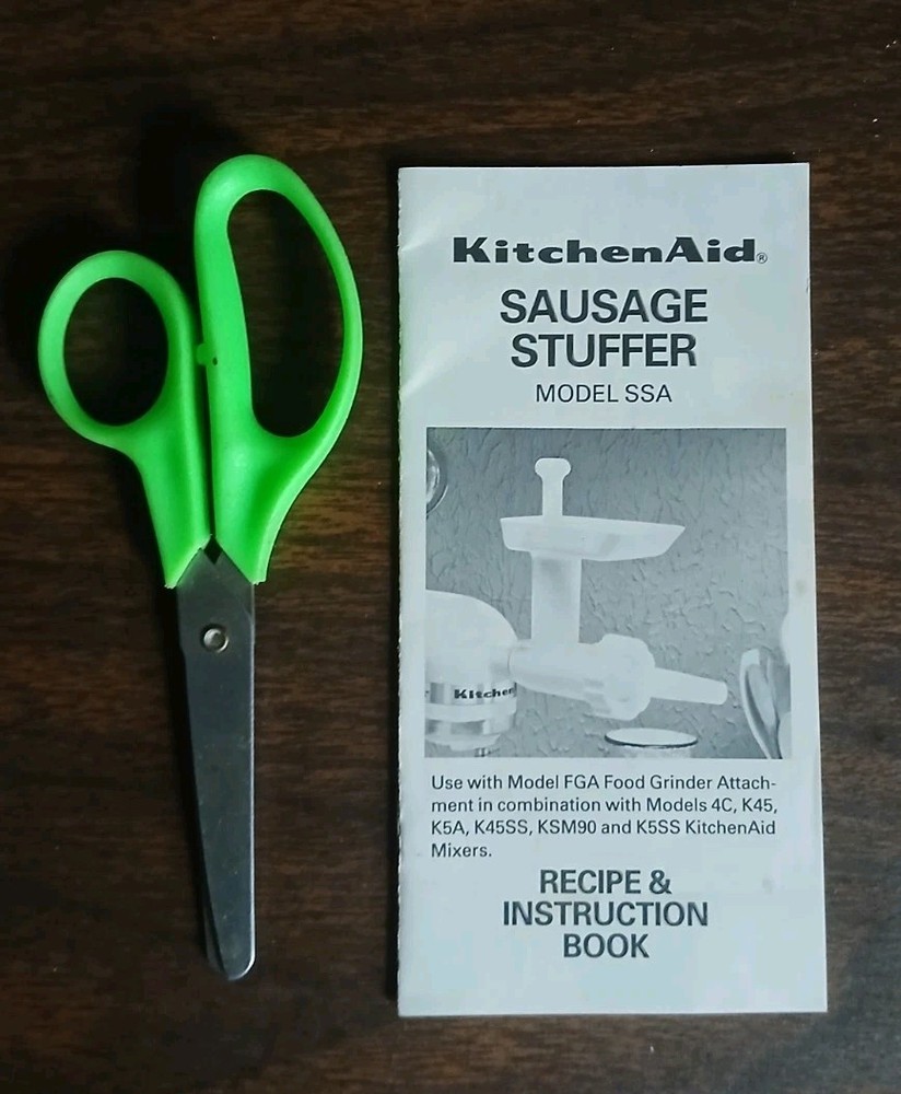 KitchenAid Sausage Stuffer Model SSA Replacement Recipe & Instruction Book