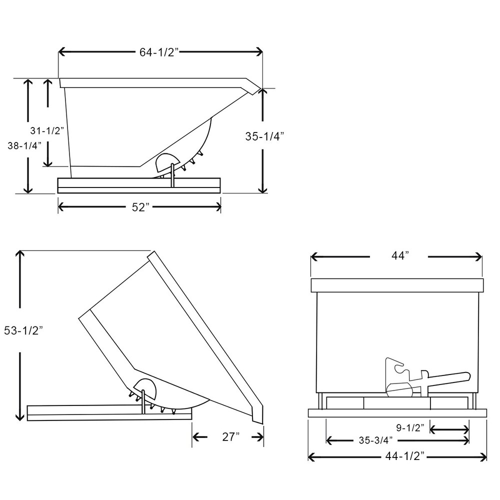 1 Yard Stackable Heavy Duty Self Dumping Steel Hopper (6,000 lb)