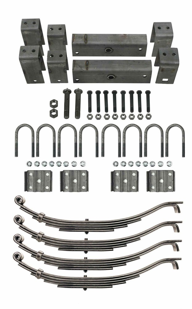 LIBRA 7000# 7K Tandem Trailer Axle Suspension Kit Leaf Spring/U-bolt/Hanger Kit