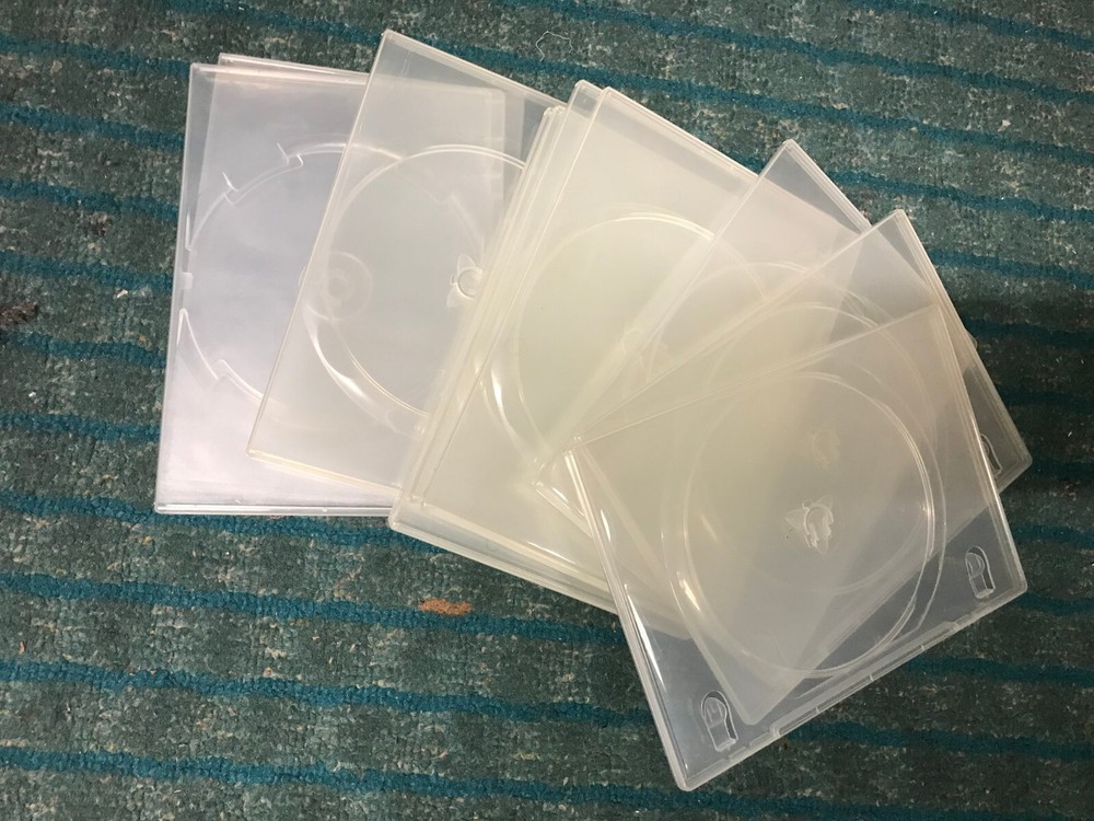 10x Empty Standard Black Or Colored Single DVD Slim Cases (Replacement Cases)