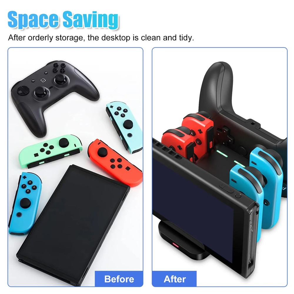 For Nintendo Switch Joy-Con Pro Controller Charging Stand Dock Charger Station