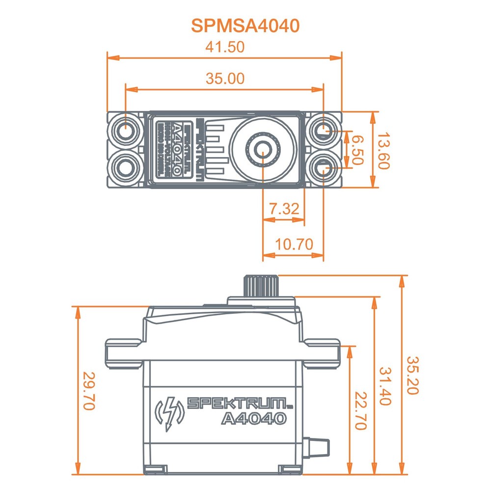 Spektrum A4040 MT/HS Micro MG HV Servo SPMSA4040 Servos