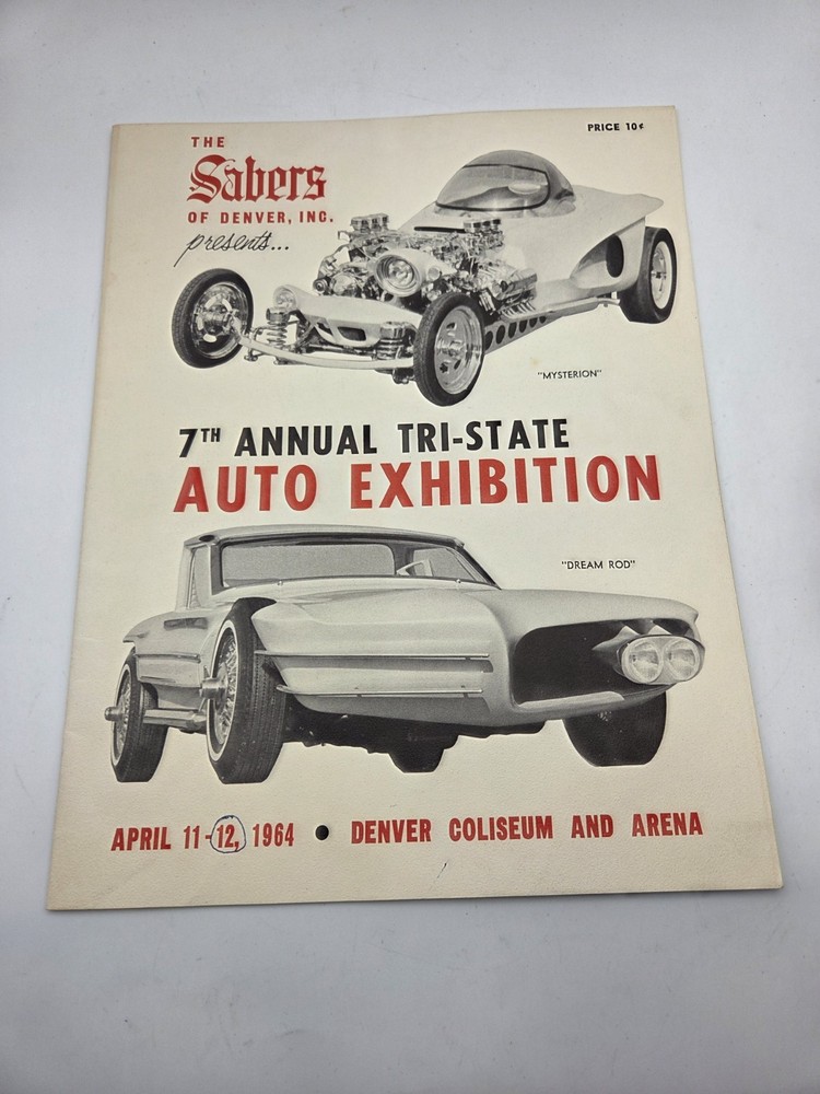 Original 1964 Sabers 7th Annual Auto Exhibition Program old vtg