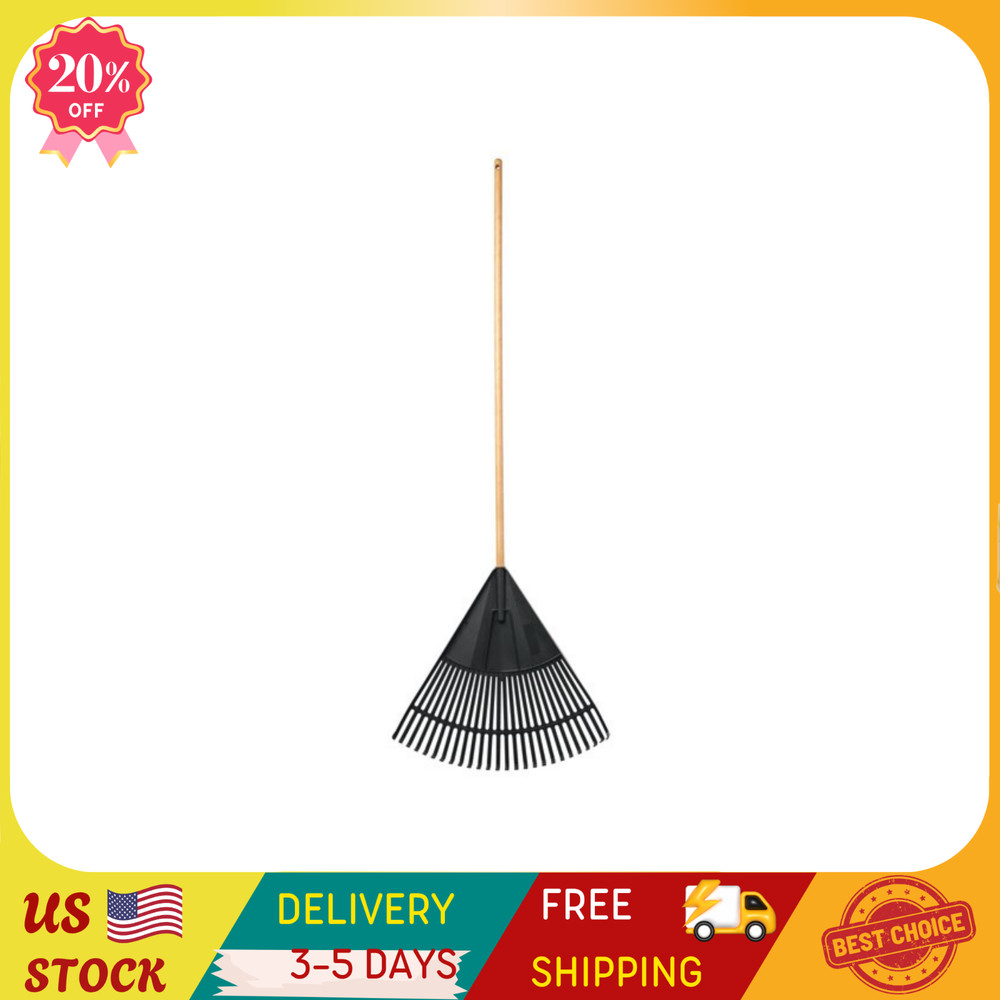 Expert Gardener, 24-inch Wood and Poly Leaf Rake