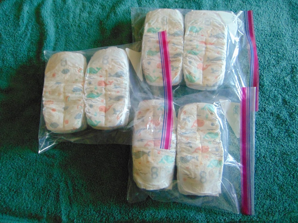 8 Quantity Target Up and Up Size 8 Disposable Diapers Sampler Sample Pack