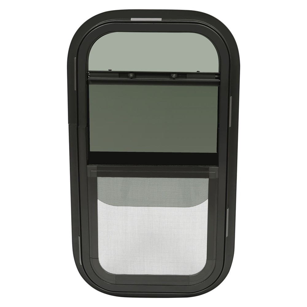 12"~ 25" W 16" ~ 24" H RV Window For RV Trailer Camper Truck w/ Trim Ring