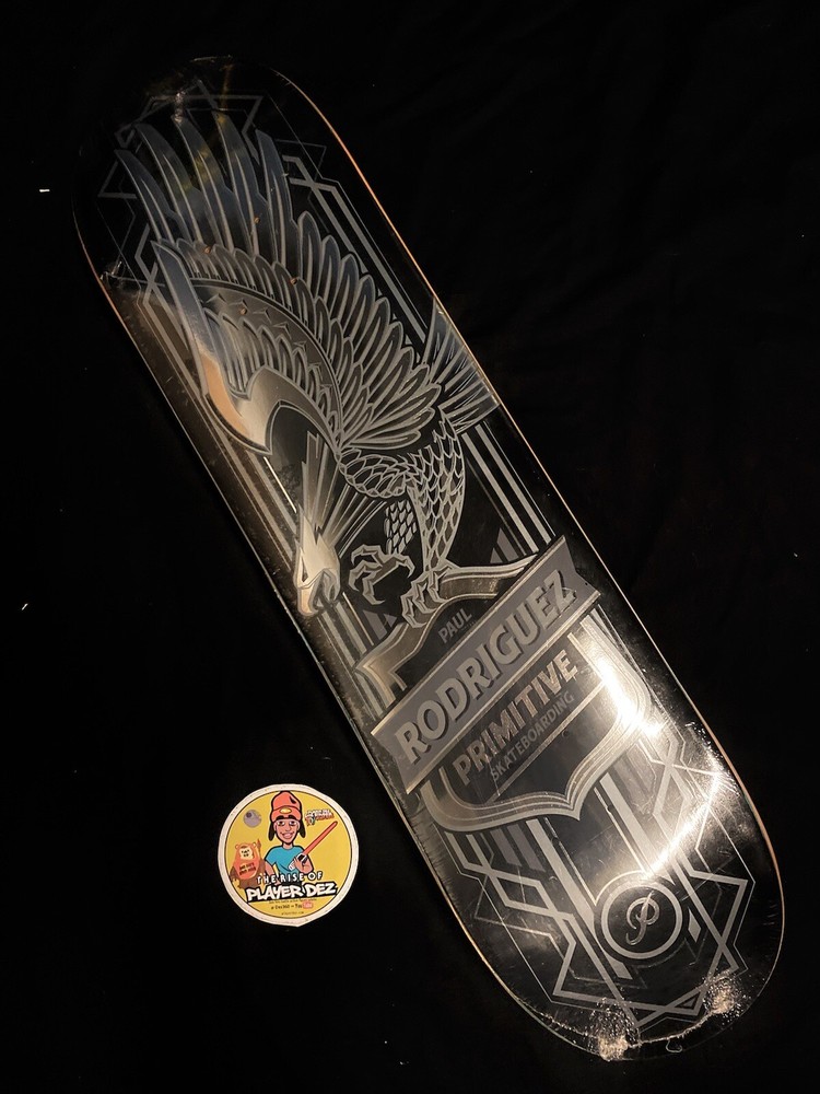 RARE Paul Rodriguez Eagle Black Silver Foil Prod Skateboard Deck PRIMITIVE
