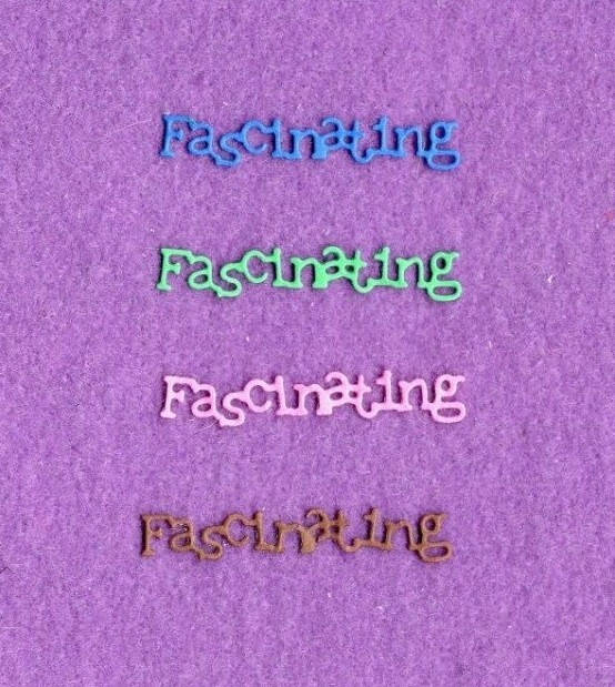 FASCINATING die cuts scrapbook cards