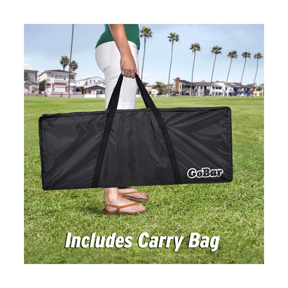 GoBar Portable High Top Bar, Includes 3 Front Skirts and Carrying Case