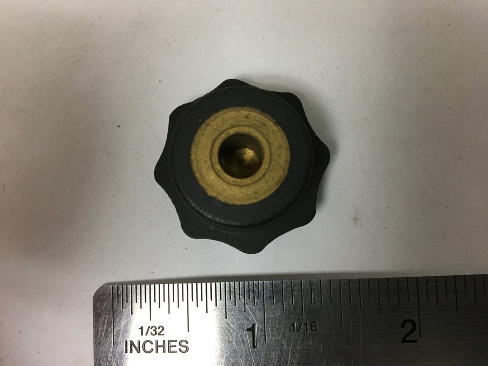 Vintage Black Bakelite Fluted Knob