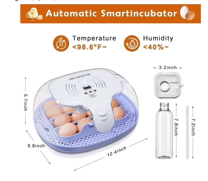 16-Eggs Digital Incubator , New Open Box.