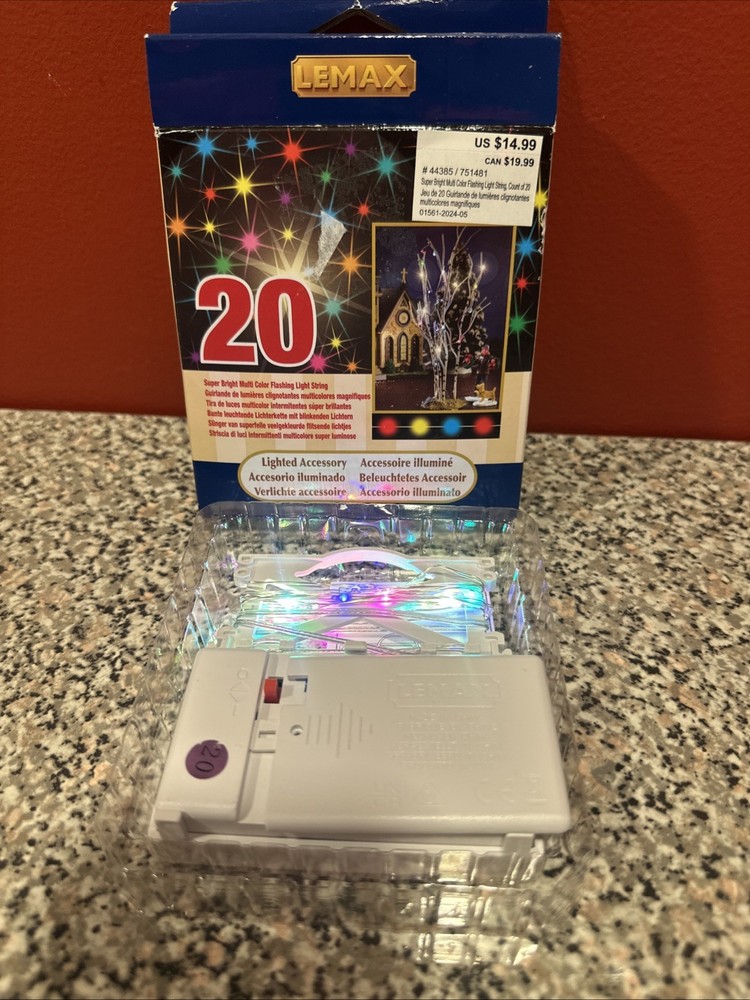 Lemax Super Bright Multicolor 20ct Flashing Light String SH1