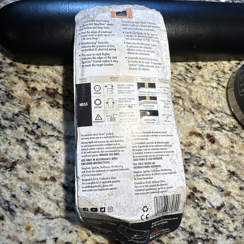 Zircon StudSensor HD55 Stud Finder - Yellow