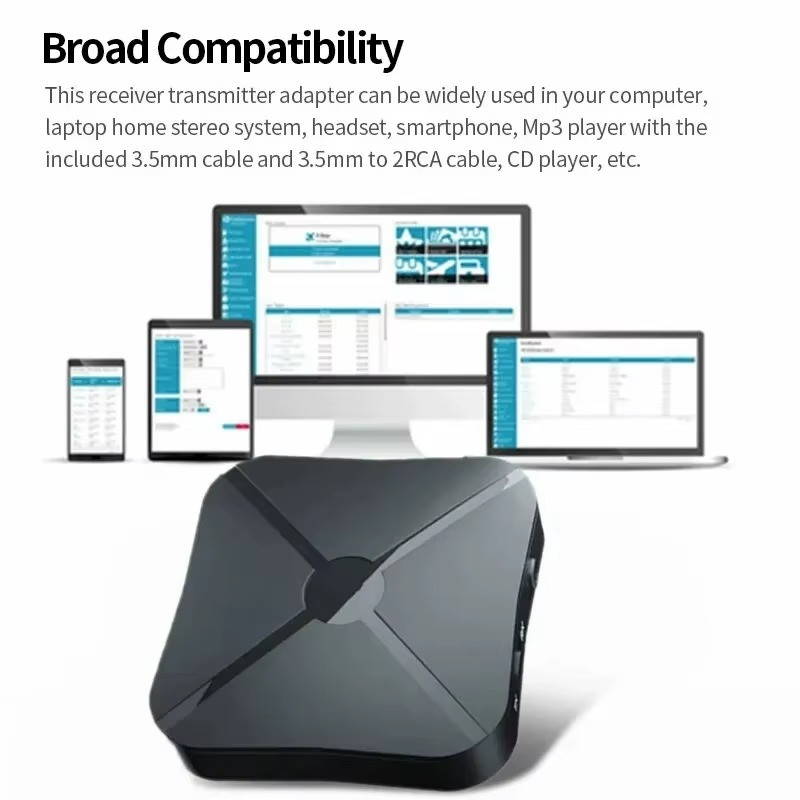 2in1 Bluetooth Transmitter Receiver Wireless Adapter TV Home Stereo A2DP Audio