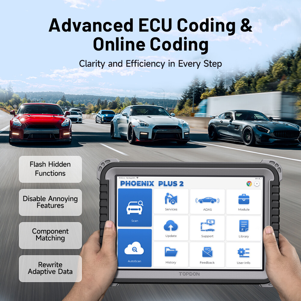 Phoenix Plus 2 Auto Full Diagnostic Bidirectional Scanner €CU Coding WIFI