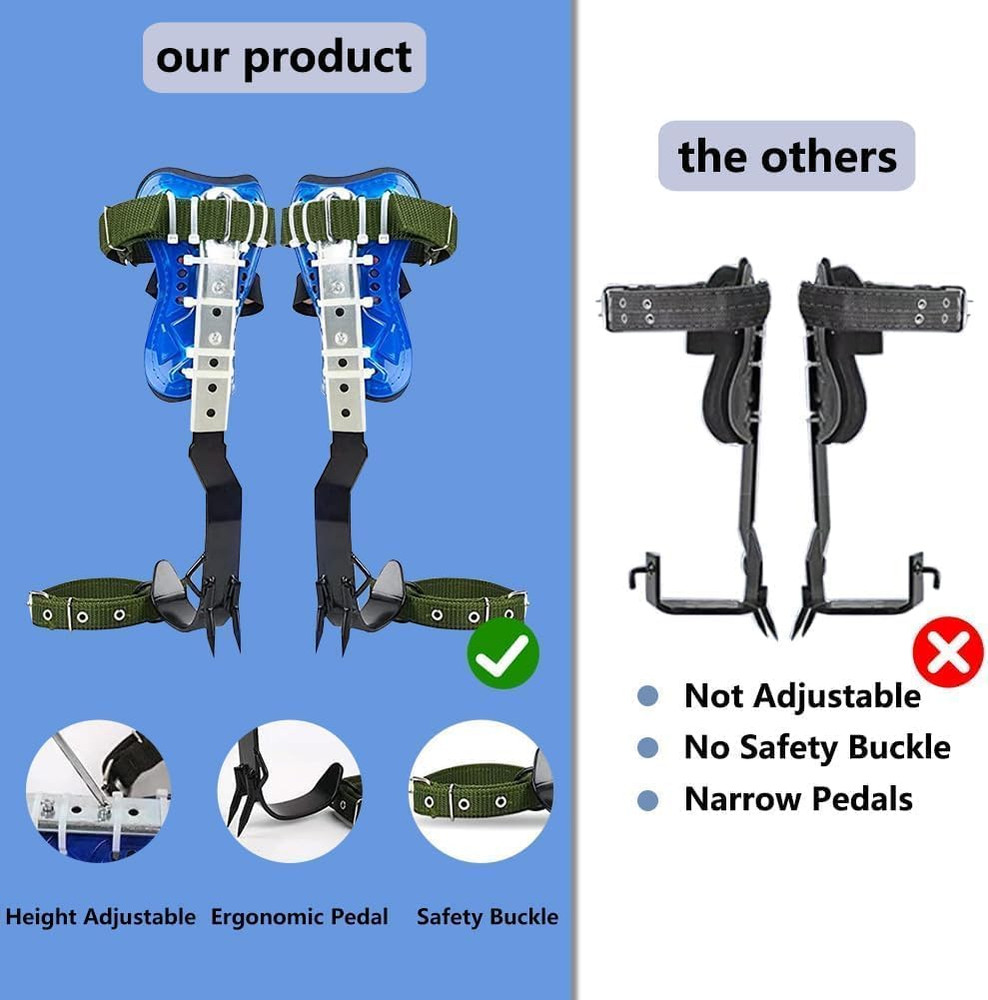 Tree Climbing Spikes Set, Adjustable Tree Climbing Gear Tree Climbing Tool with