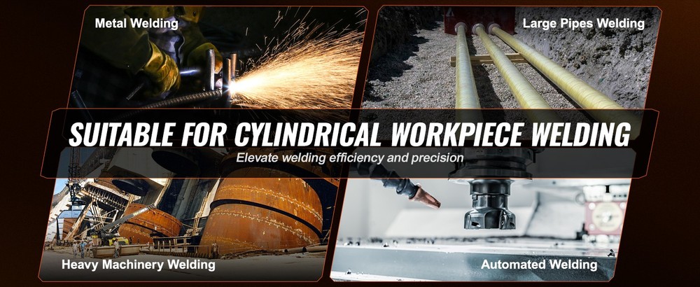 Welding Positioner Turning Rolls Linkage Roller 1000KG Loading Welding Turning