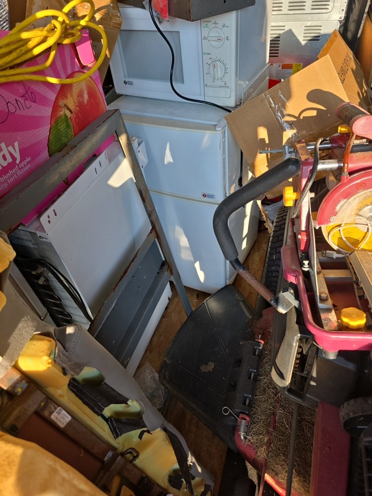 Mini Fridge with Separate Freezer and Attaching Microwave White