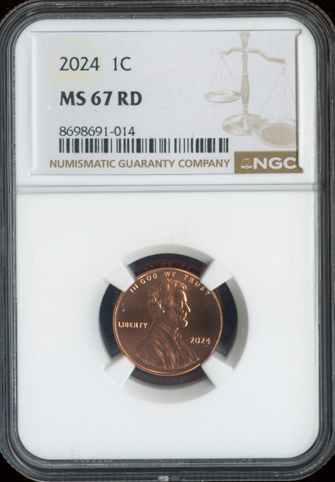 2024 Lincoln Cent NGC MS67 RD Quality