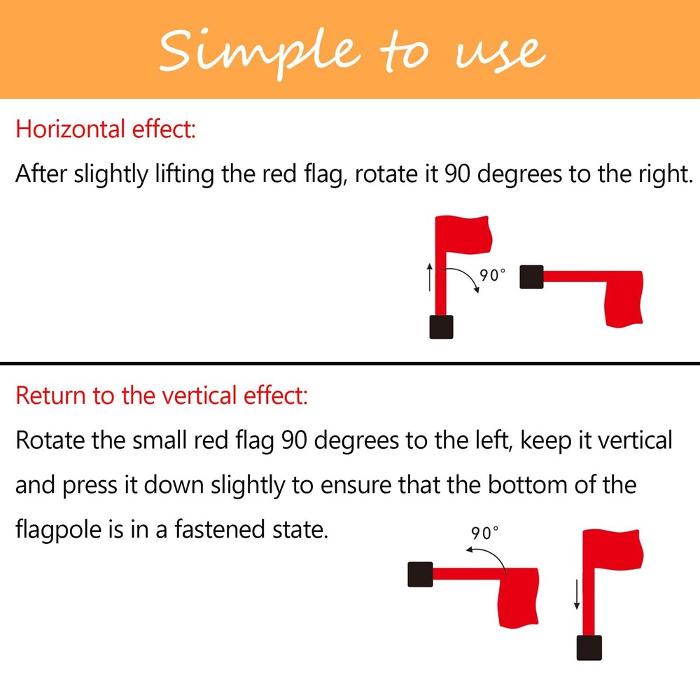 Mailbox Replacement Flag Kit Red Flag for Mailbox Universal Replacement with ...