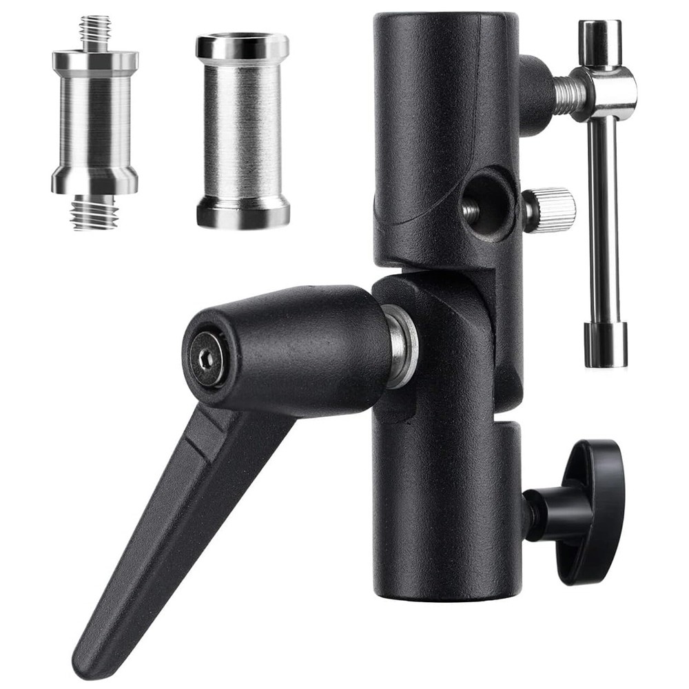 H-Type Camera Flash Bracket Umbrella Softbox Tripod Mount Light Stand Adapter